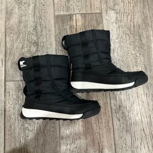 LIKE NEW Sorel Toddler Kids Black Winter Boots size 11